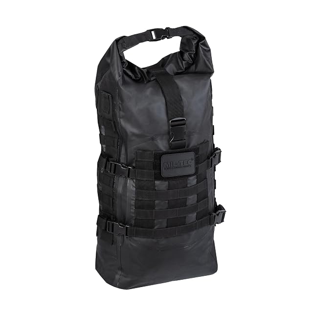 Mil-Tec Seals wasserdichter Rucksack mit Rollverschluss, gepolsterten Schultergurten und MOLLE-Schlaufen