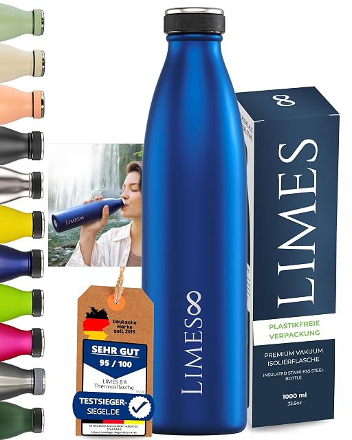 Edelstahl-Vakuumflasche Limes 8 mit einem Liter