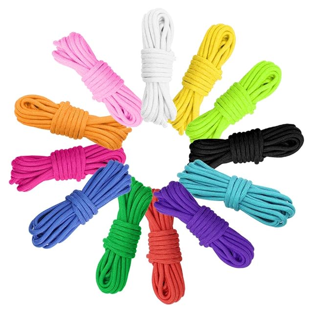 Gukasxi Paracord-Set aus zwölf bunten Rollen für Bastelarbeiten