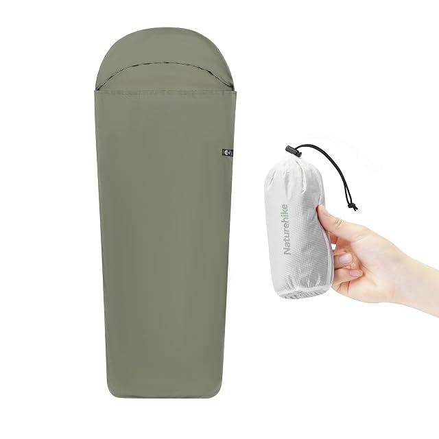 Naturehike ultraleichter Hüttenschlafsack, in seinen kleinen Packbeutel gerollt