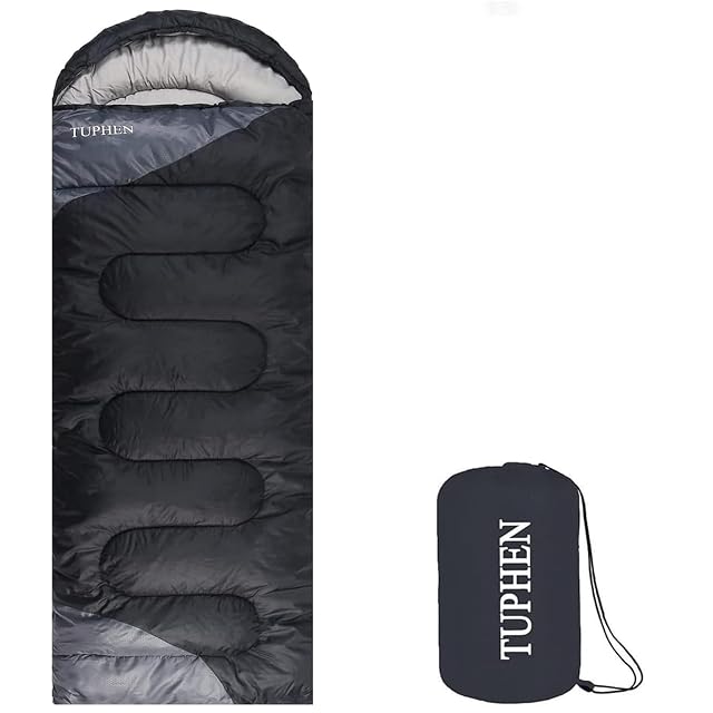 Halbrechteckiger Schlafsack von tuphen mit seitlichen Reißverschlüssen und einem eigenen Reißverschluss am Fuß