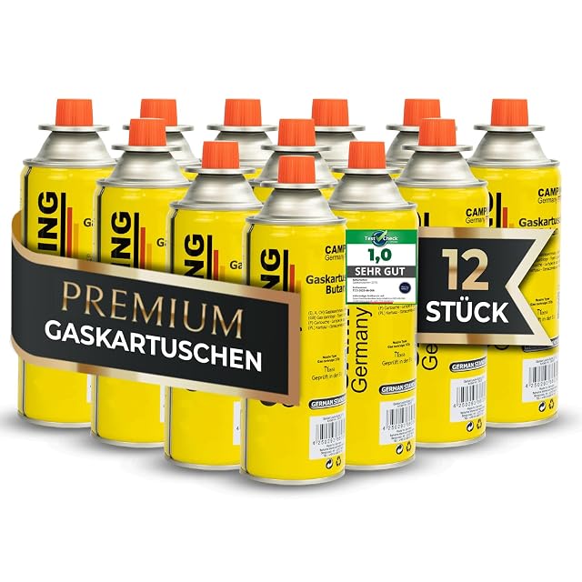 Magnum Packung mit zwölf Butan-Gaskartuschen zu 227 g mit MSF-1a Stechventilen