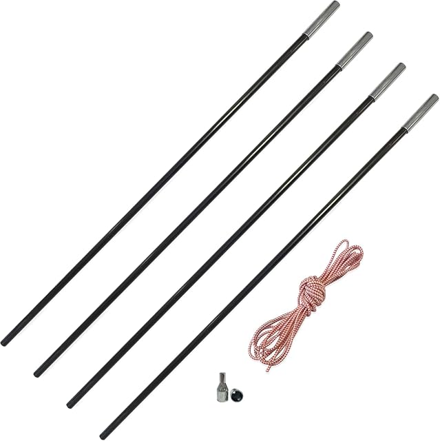 OLPRO Fiberglas-Reparaturset für Zeltstangen mit Gummizug und Beschlägen